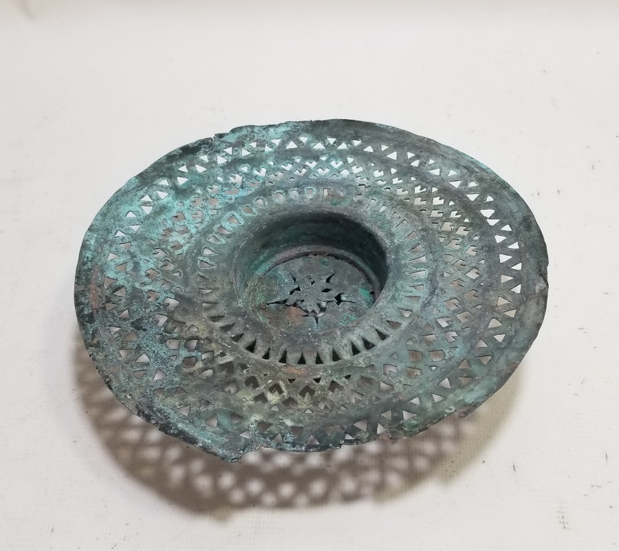 OSMANLI DÖNEMİ TESTERE İŞÇİLİKLİ İBRİK SÜZGECİ