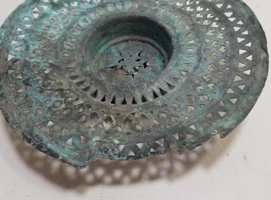 OSMANLI DÖNEMİ TESTERE İŞÇİLİKLİ İBRİK SÜZGECİ