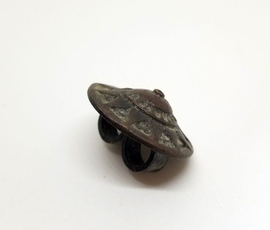 OSMANLI DÖNEMİ KABARTMA İŞÇİLİKLİ BRONZ DERVİŞ KEMER TOKASI