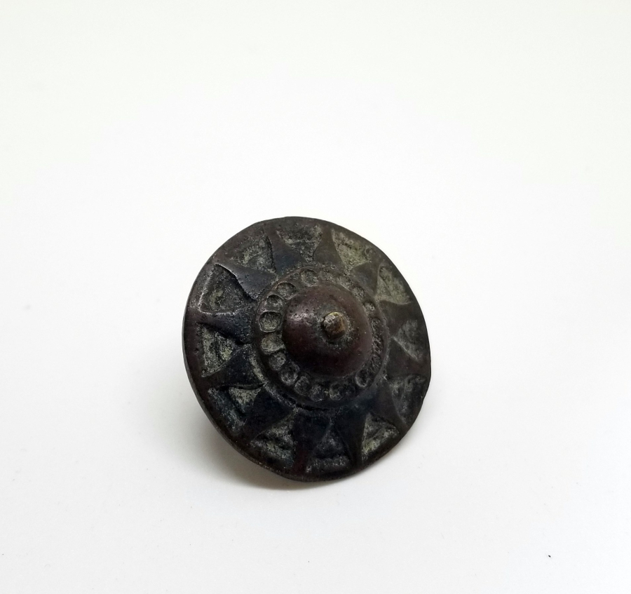 OSMANLI DÖNEMİ KABARTMA İŞÇİLİKLİ BRONZ DERVİŞ KEMER TOKASI