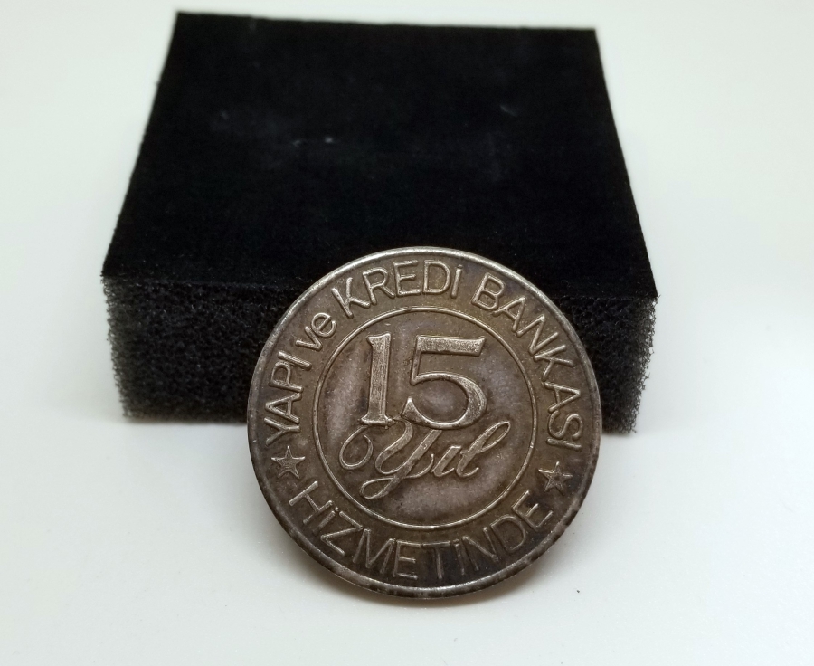 YAPI KREDİ BANKASI 15. YIL HATIRASI GÜMÜŞ MADALYON