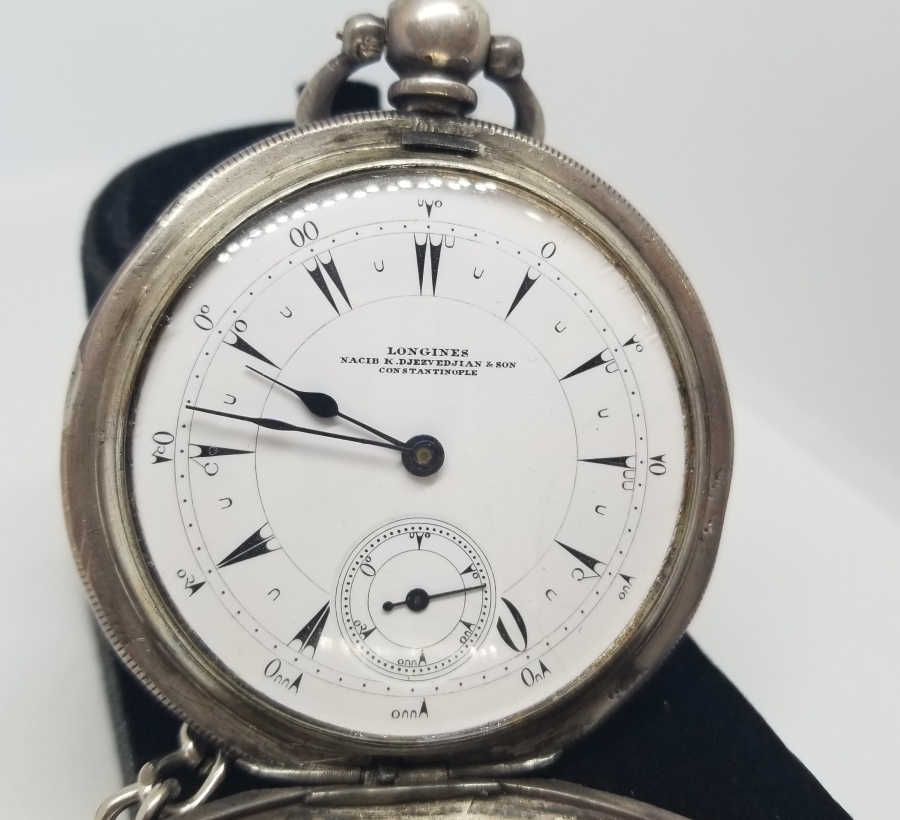 NADİR TİPTE OSMANLI DÖNEMİ LONGİNES KURMALI CEP SAATİ