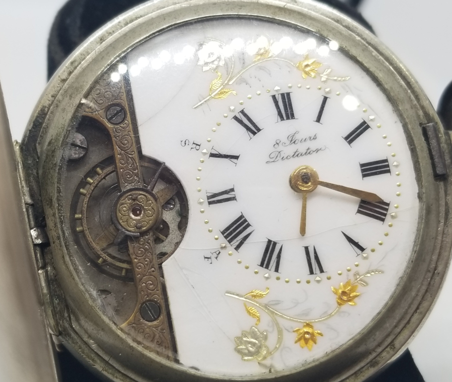 OSMANLI DÖNEMİ AVCI KASA 8 GÜNLÜK NADİR TİPTE KURMALI CEP SAATİ