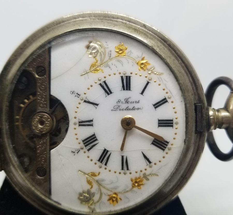 OSMANLI DÖNEMİ AVCI KASA 8 GÜNLÜK NADİR TİPTE KURMALI CEP SAATİ