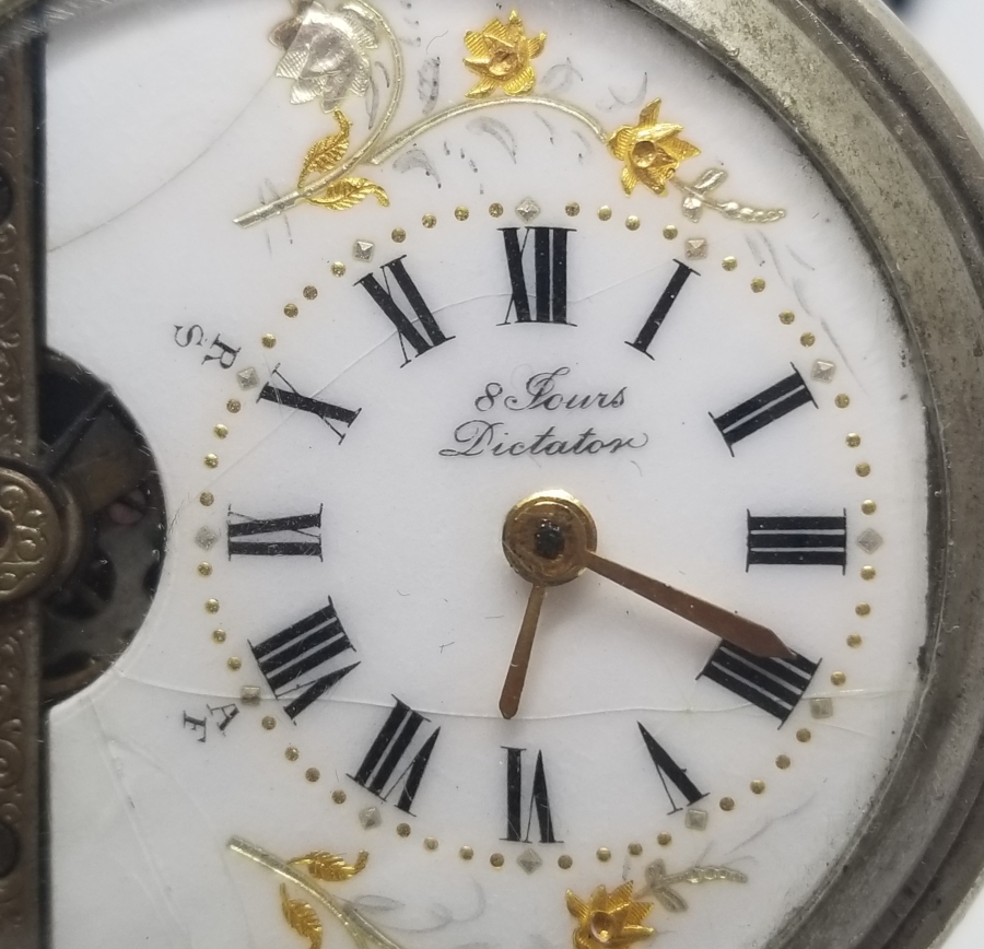 OSMANLI DÖNEMİ AVCI KASA 8 GÜNLÜK NADİR TİPTE KURMALI CEP SAATİ