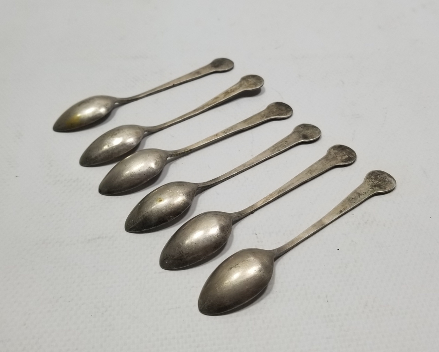 KABARTMA İŞÇİLİKLİ ANTİKA GÜMÜŞ ÇAY KAŞIĞI TAKIMI