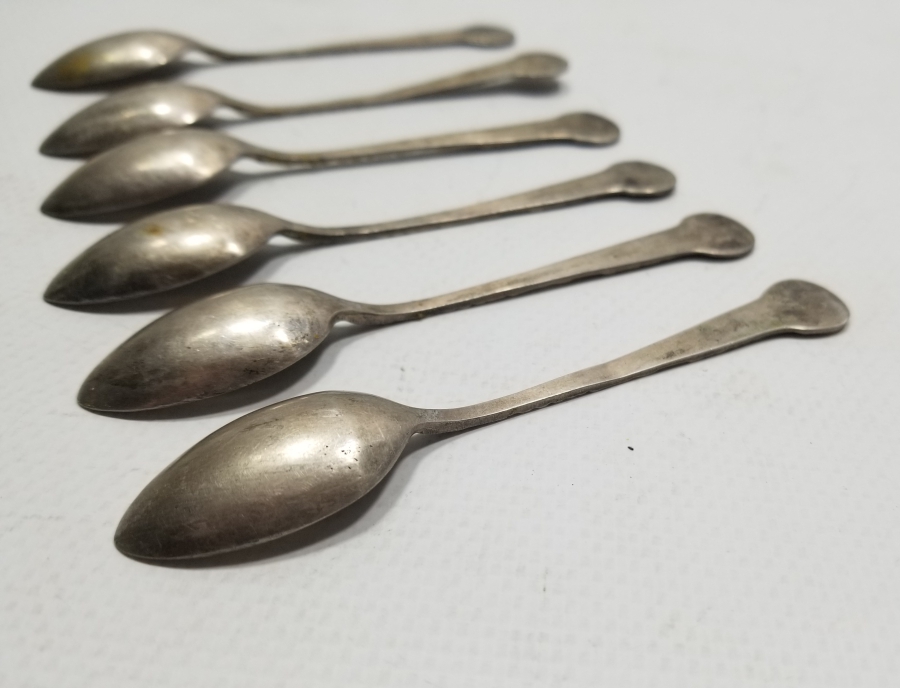 KABARTMA İŞÇİLİKLİ ANTİKA GÜMÜŞ ÇAY KAŞIĞI TAKIMI