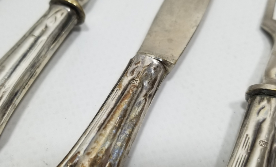 GÜMÜŞ SAPLI ANTİKA ÇATAL BIÇAK LOTU