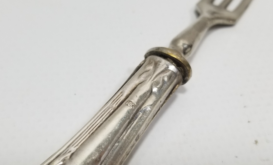 GÜMÜŞ SAPLI ANTİKA ÇATAL BIÇAK LOTU