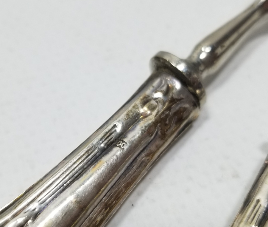 GÜMÜŞ SAPLI ANTİKA ÇATAL BIÇAK LOTU