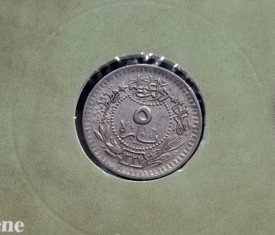 MEHMET REŞAT HAN DÖNEMİ KOLEKSİYONLUK NİKEL 5 PARA