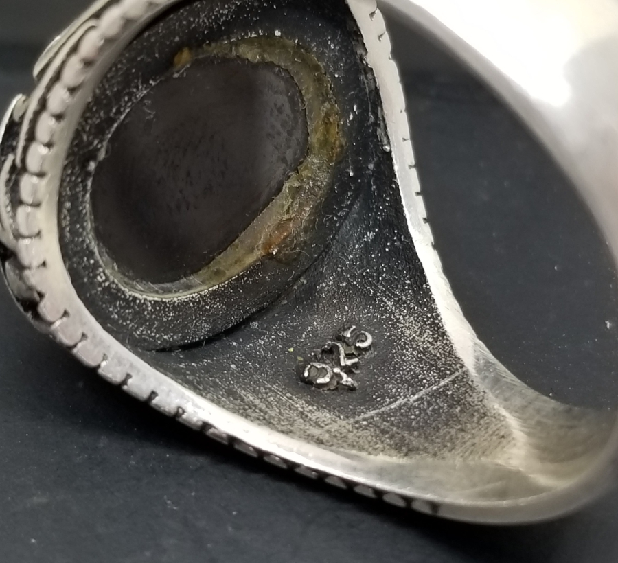 SİTRİN TAŞLI GÜMÜŞ YÜZÜK