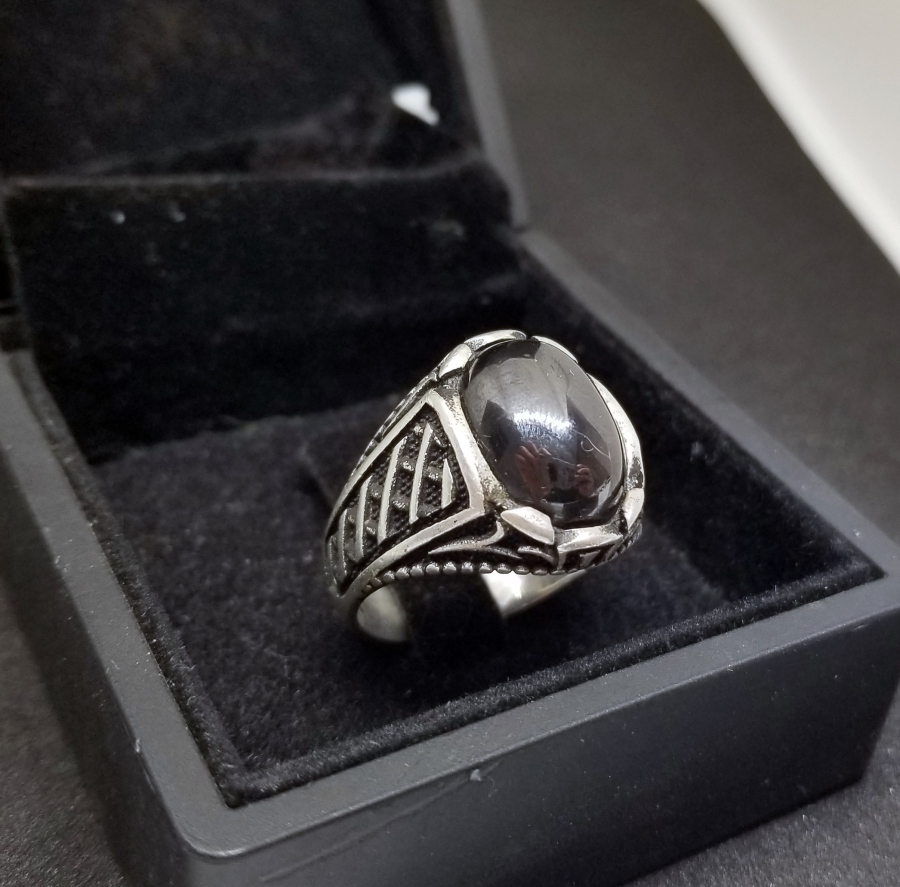 SİTRİN TAŞLI GÜMÜŞ YÜZÜK
