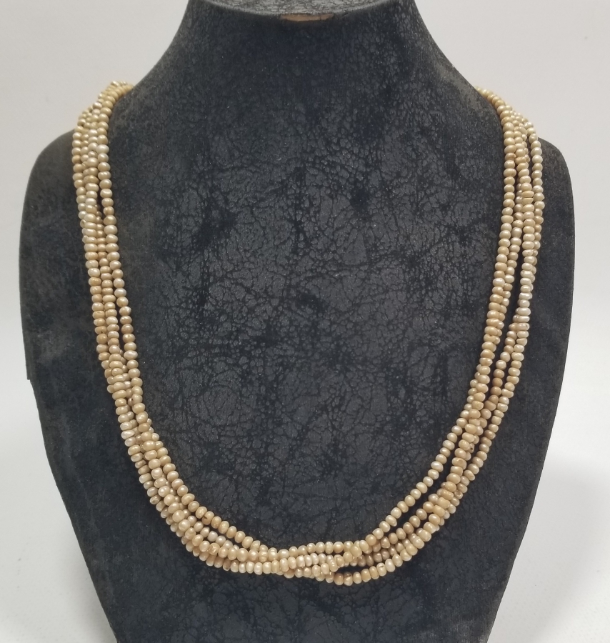 OSMANLI DÖNEMİ BÜYÜK BOY TAM TUR İNCİ GERDANLIK