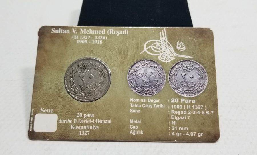 MEHMET REŞAT HAN DÖNEMİ KOLEKSİYONLUK NİKEL 20 PARA