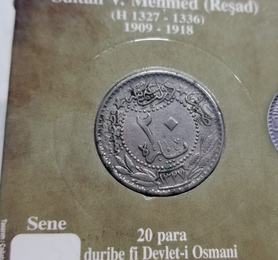MEHMET REŞAT HAN DÖNEMİ KOLEKSİYONLUK NİKEL 20 PARA