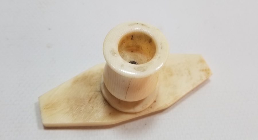 OSMANLI DÖNEMİ LALE FORMLU FİLDİŞİ HATTAT MUMLUĞU