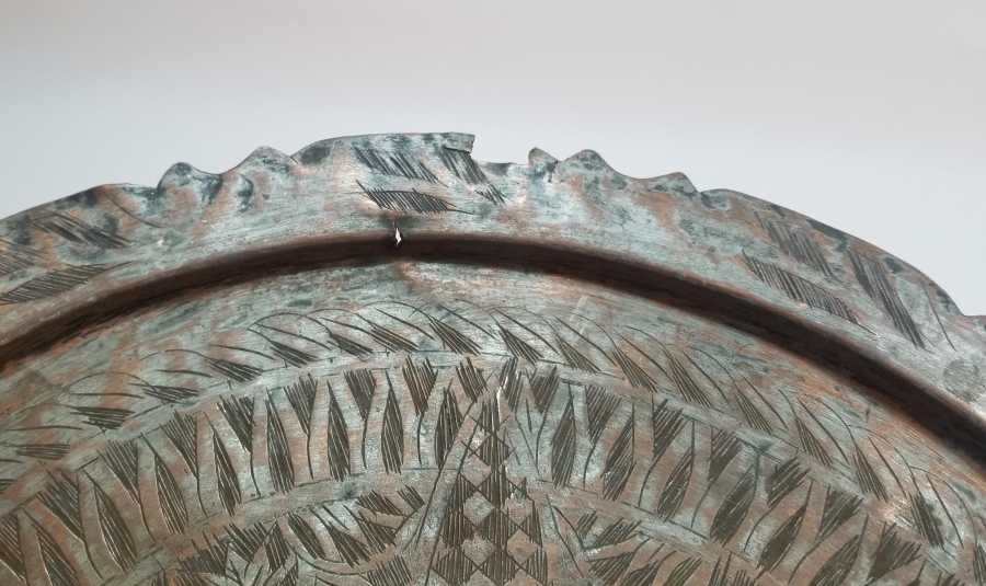 OSMANLI DÖNEMİ TAMAMI İŞLEMELİ BOSNA KAHVE TEPSİSİ