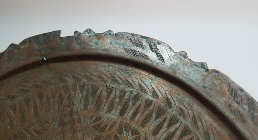 OSMANLI DÖNEMİ TAMAMI İŞLEMELİ BOSNA KAHVE TEPSİSİ