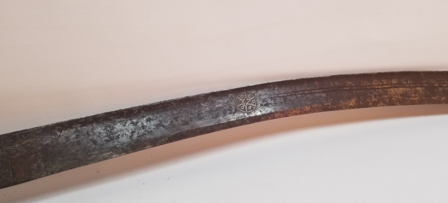 OSMANLI DÖNEMİ GÜMÜŞ ÇAKMA İŞÇİLİKLİ NADİR KEMANKEŞ KILICI - YATAĞANI