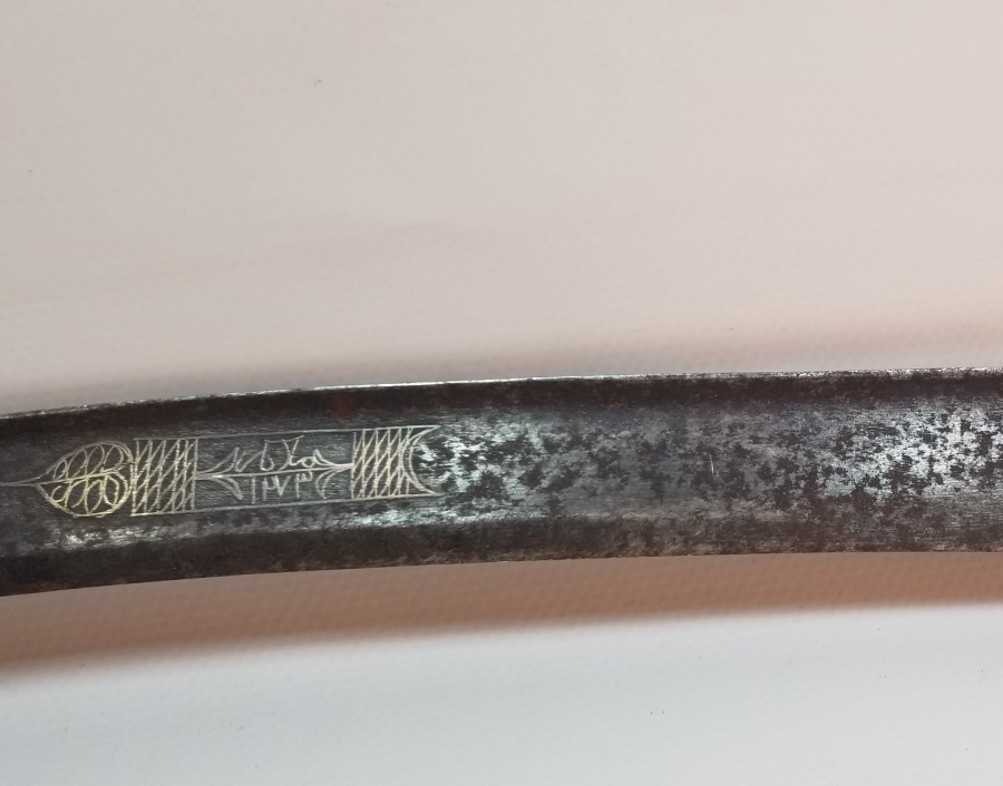 OSMANLI DÖNEMİ GÜMÜŞ ÇAKMA İŞÇİLİKLİ NADİR KEMANKEŞ KILICI - YATAĞANI