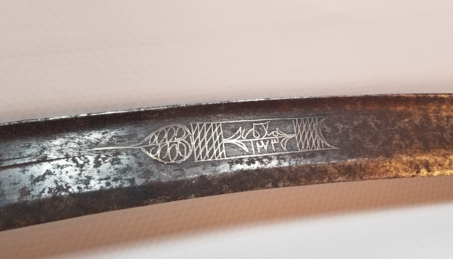 OSMANLI DÖNEMİ GÜMÜŞ ÇAKMA İŞÇİLİKLİ NADİR KEMANKEŞ KILICI - YATAĞANI