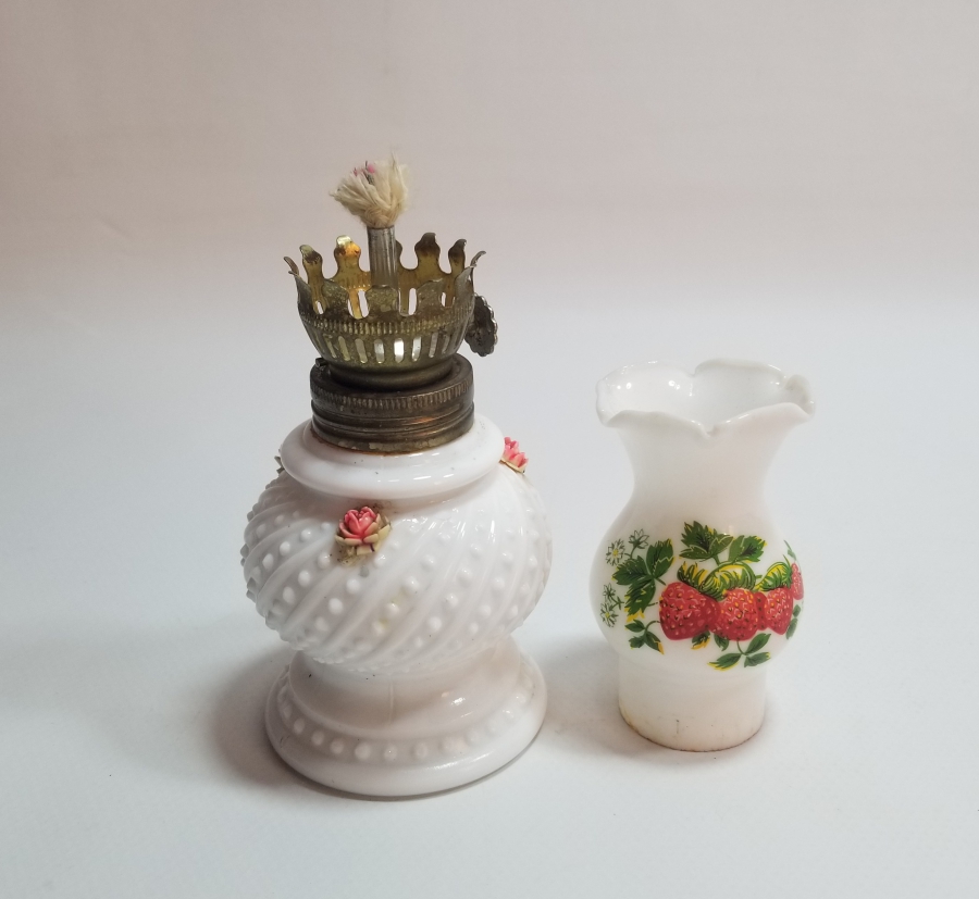 ANTİKA OPALİN GAZ LAMBASI