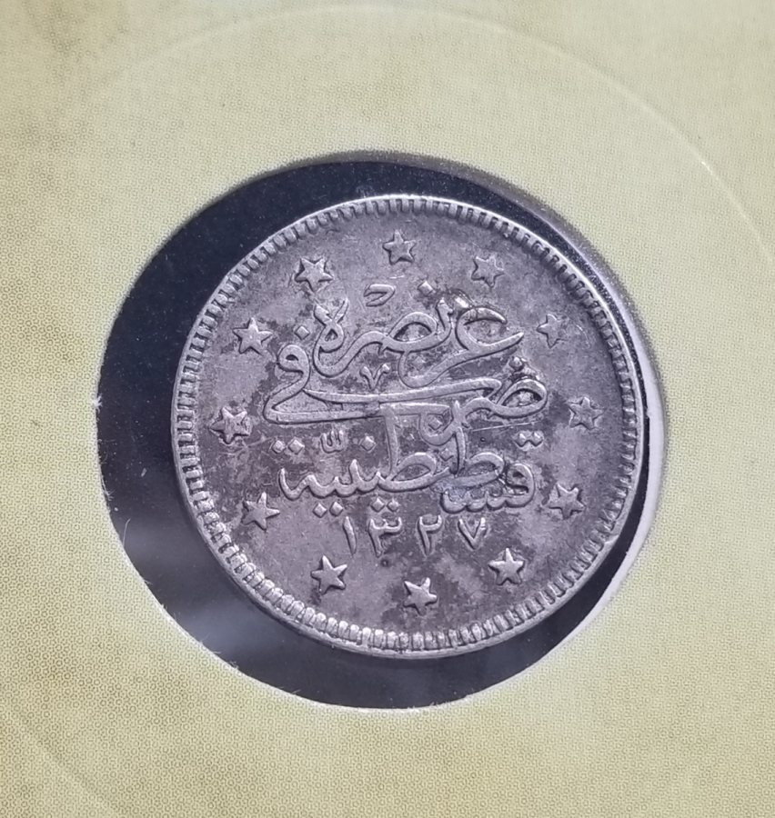 SULTAN MEHMET REŞAT HAN DÖNEMİ GÜMÜŞ 2 KURUŞ MECİDİYE