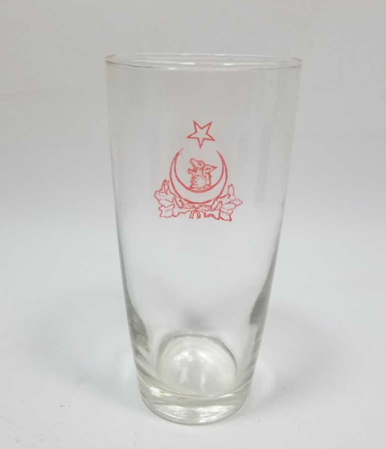 CUMHURİYET BAŞLARI ÇOK NADİR ÜZERİ BOZKURT VE AY YILDIZLI BARDAK