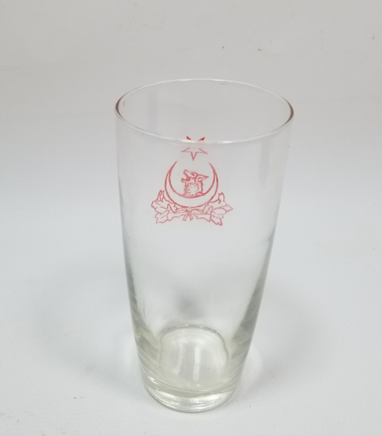 CUMHURİYET BAŞLARI ÇOK NADİR ÜZERİ BOZKURT VE AY YILDIZLI BARDAK