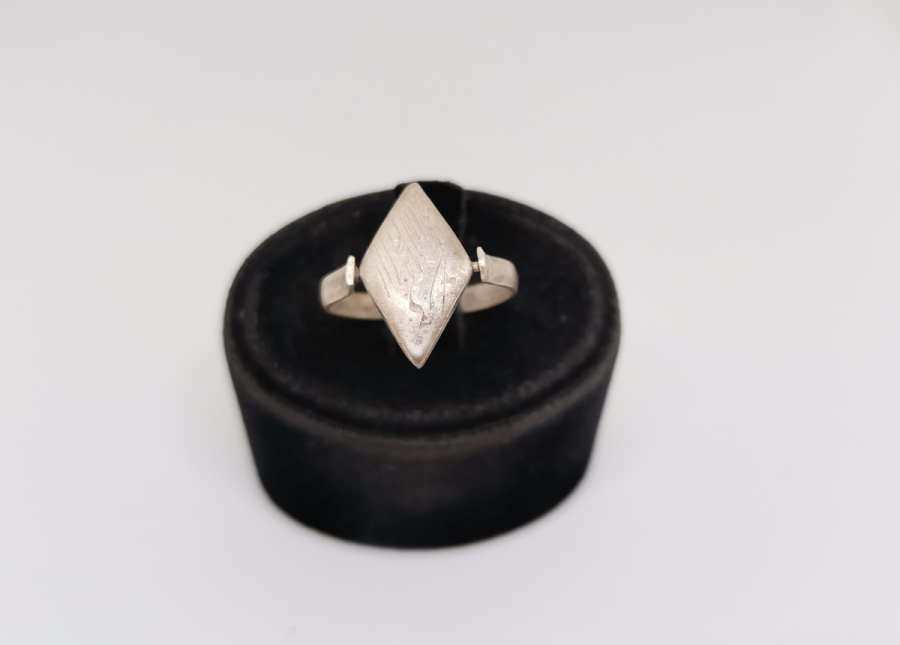 ÜZERİ EBCED HESAPLI ÖZEL YAPIM ANTİKA GÜMÜŞ TILSIM YÜZÜK