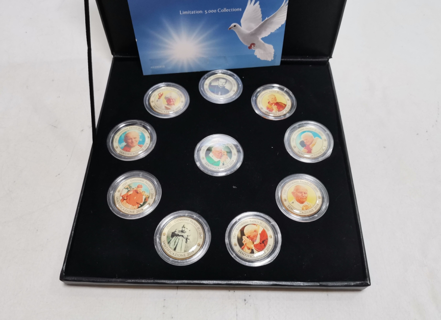 PAPA 2. GIOVANNI PAOLO GÖRSELLİ GÜMÜŞ KAPLAMA HATIRA PARA SETİ