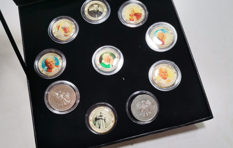 PAPA 2. GIOVANNI PAOLO GÖRSELLİ GÜMÜŞ KAPLAMA HATIRA PARA SETİ