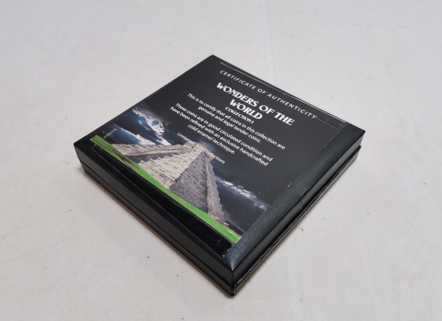 DÜNYANIN 7 HARİKASI GÖRSELLİ GÜMÜŞ KAPLAMA HATIRA PARA SETİ