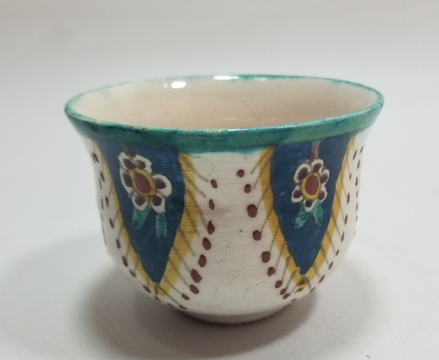 OSMANLI DÖNEMİ EL BOYAMA NADİR KÜTAHYA ZARF FİNCANI