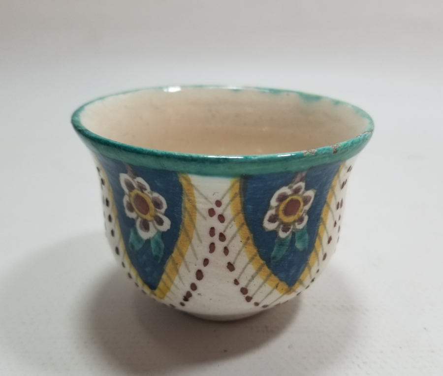 OSMANLI DÖNEMİ EL BOYAMA NADİR KÜTAHYA ZARF FİNCANI