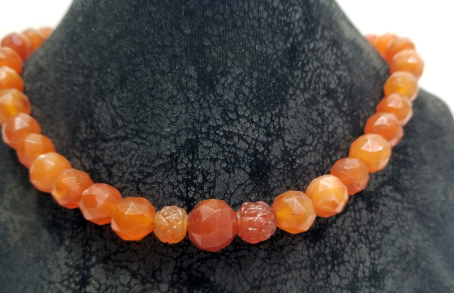 OSMANLI DÖNEMİ FASETA KESİMLİ NADİR AKİK GERDANLIK