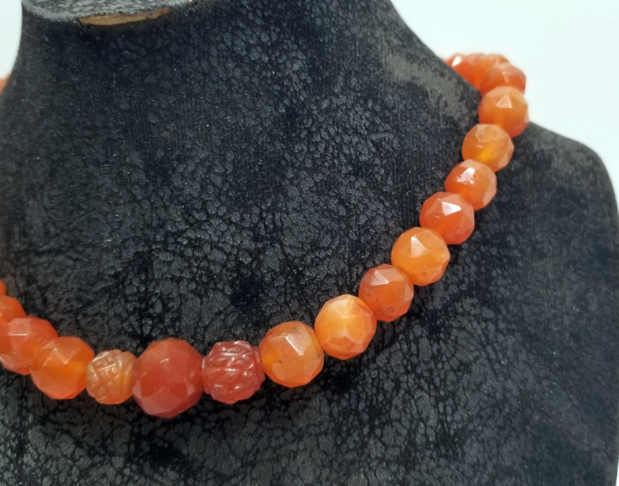 OSMANLI DÖNEMİ FASETA KESİMLİ NADİR AKİK GERDANLIK