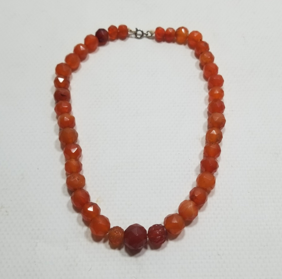 OSMANLI DÖNEMİ FASETA KESİMLİ NADİR AKİK GERDANLIK