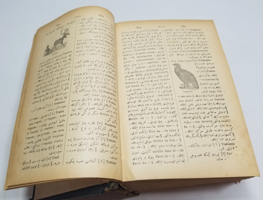 OSMANLI DÖNEMİ NADİR BOYDA FRANSIZCA TÜRKÇE SÖZLÜK