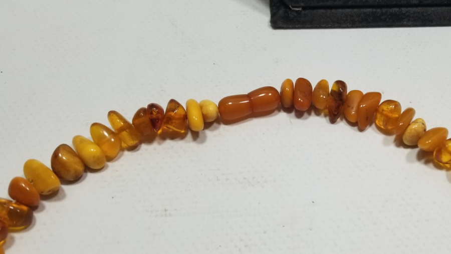 ÖZEL YAPIM DAMLA KEHRİBAR GERDANLIK