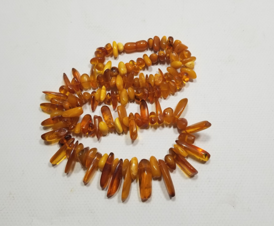 ÖZEL YAPIM DAMLA KEHRİBAR GERDANLIK