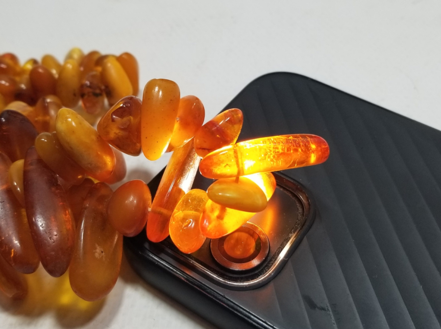 ÖZEL YAPIM DAMLA KEHRİBAR GERDANLIK