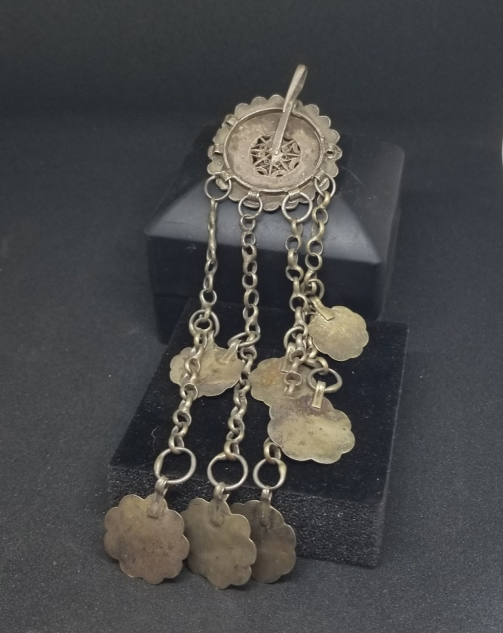 OSMANLI DÖNEMİ KABARTMA İŞÇİLİKLİ NADİR TİPTE FES SÜSÜ