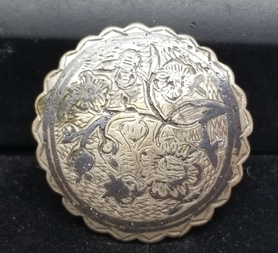 OSMANLI DÖNEMİ VAN DAMGALI NADİR GÜMÜŞ DÜĞME