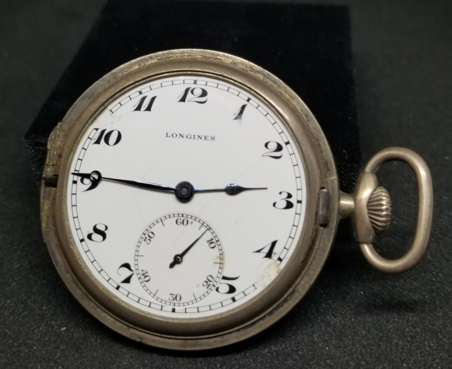 GÜMÜŞ KASA ANTİKA LONGINES CEP SAATİ