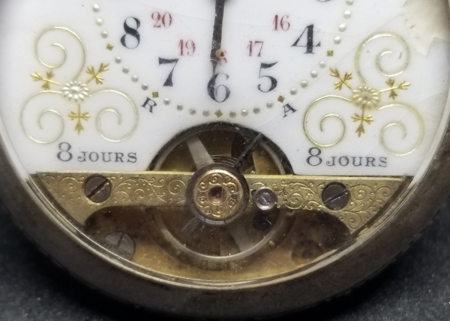 OSMANLI DÖNEMİ GÜMÜŞ KASA 8 GÜNLÜK NADİR TİPTE KURMALI CEP SAATİ