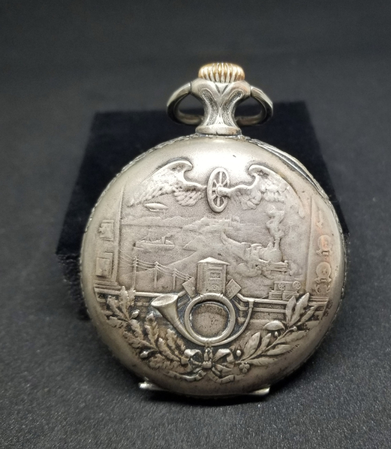 OSMANLI DÖNEMİ GÜMÜŞ KASA 8 GÜNLÜK NADİR TİPTE KURMALI CEP SAATİ