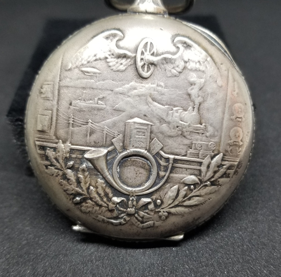 OSMANLI DÖNEMİ GÜMÜŞ KASA 8 GÜNLÜK NADİR TİPTE KURMALI CEP SAATİ