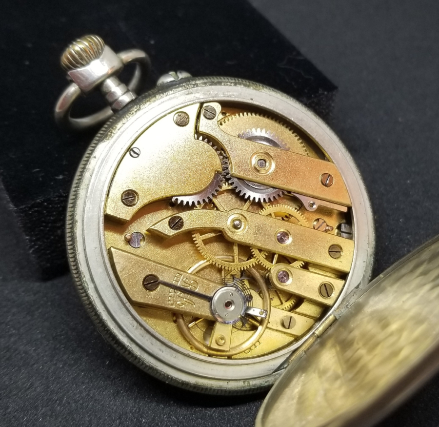 GÜMÜŞ KASA ANTİKA KURMALI CEP SAATİ